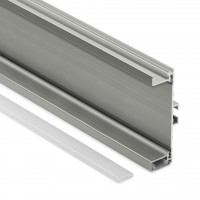 TULIP Gola plug-in C profile with LED 4.1m stainless steel imitation