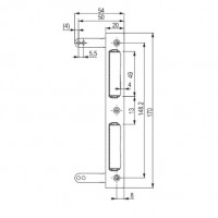 TWIN Counter-sheet for wooden door frames - for rebated doors