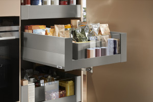 K-BLUM Merivobox E Boxcap 270 mm, 40 kg, Indium šedá, vnitřní, sklo