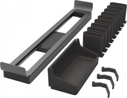 KES Conero side drawer for belts, ties with bowl, 475, black