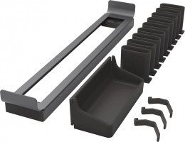 KES Conero side holder for belts, ties with bowl, 475, black