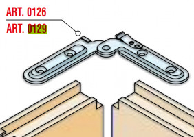 SISCO doors hinge with pojistkou art. 129/40mm