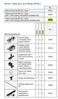 HAWA 23092 Junior 80 GP fittings set for glass doors 80kg 2x damper