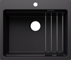 BLANCO 527746 Sink ETAGON 6 black without Silgranit drain set