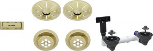 BLANCO 207439 Drain Set 2x3.5" InFino Satin Gold