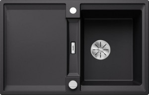 BLANCO 527585 Sink ADIRA 45 S black InFino with Silgranit eccentric