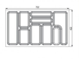 StrongIn sideboard 722x422 mm for StrongMax 18 white