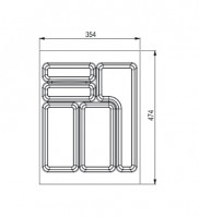 StrongIn Cutlery tray 354x474 mm for StrongBox white