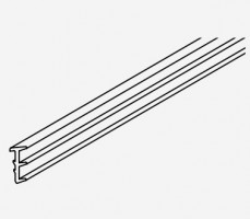 HAWA 057.3072.001 glass, plastic seal for glass black 20m