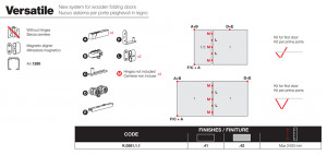 TERNO Versatile set, first double leaf, 80kg, magnets, 2400mm, silver