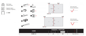 TERNO Versatile set, first double wing, 80kg, magnets, hinges, 2400mm, black