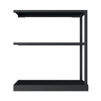 FRANKE Additional shelf module, matt black, smoke gray glass