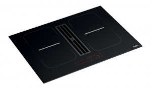 FRANKE Induction hob with extractor hood FSM 7081 HI black glass/white graphic