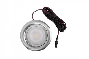 SAL LED spot lights 12V 2W stainless steel brushed warm white