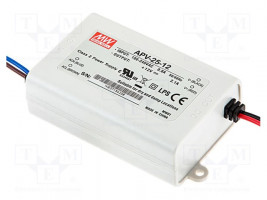 Power supply MEAN WELL APV-25-12, 12V, 25W, IP42