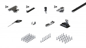 HAWA 31506 Folding Concepta III 20 Pull basic set, 1200 - 2200mm