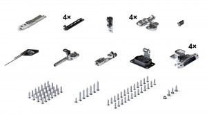 HAWA 31505 Folding Concepta III 25 Push basic set, 1900 - 2700mm