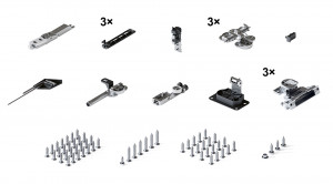 HAWA 31504 Folding Concepta III 20 Push basic set, 1200 - 2200mm