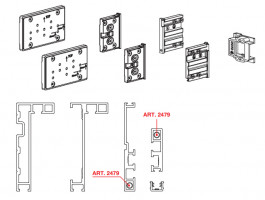 TERNO Fine complete set of profiles for external doors 1400x2700mm,28mm,black