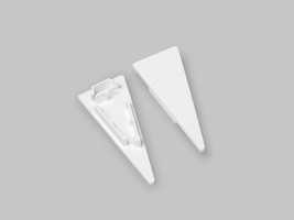 StrongLumio end parts for Walle bar white flat (pair)