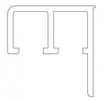 TERNO Frontalino bottom guide profile stainless steel 1191 / A 3m