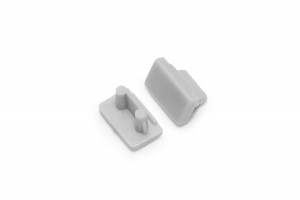 StrongLumio end caps for Slim 8 profile, light gray (pair)