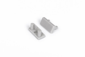 StrongLumio  end caps for Begton 12 profile, flat, light gray (pair)