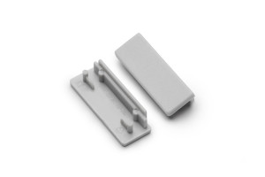 StrongLumio end caps for Wide 24 profile, light gray (pair)