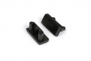 StrongLumio  end caps for Begton 12 profile, flat, black (pair)