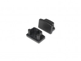 StrongLumio end caps for Begton 12 bar, round, black (pair)