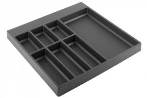 Cutlery tray Separado 523x522x2,8 mm Kristall soft Touch