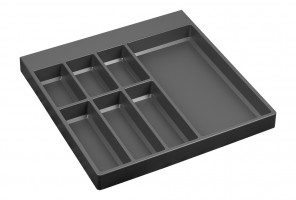 Cutlery tray Separado 523x522x2,8 mm anthracite