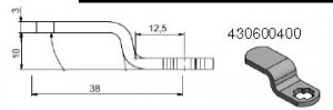 LEHMANN Bolt 400 for code lock 60, 61 and 71 nickel