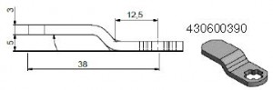 LEHMANN Bolt 390 for code lock 60, 61 and 71 nickel