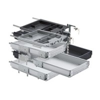 HETTICH 41063 container set with full extensions, SiSy, 392/730 mm, black