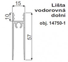 IC-bottom cover bar EU 10mm 2m champagne