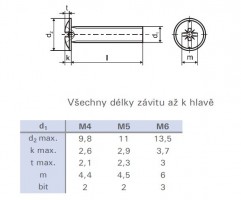 Decorative screw DIN 967 M6x30 zinc white