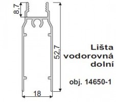 IC-bottom cover strip 10mm 2m silver