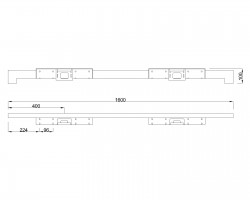 MILADESIGN Desk base low Quark Q7216-K white