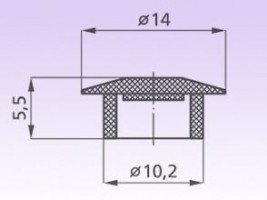 Installation hole cover cap 10mm cherry