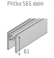 S-S65 bottom profile 4/18mm 2,5m stainless steel