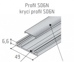 S-S06N cover profile alu 2,5m stainless steel