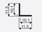 SEVROLL 02446 angle 10x10mm 3m silver