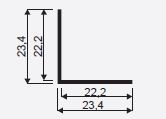 SEVROLL 02458 angle 22x22mm 3m silver