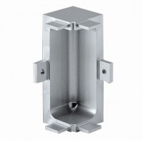 TULIP Gola inner corner of drawer C profile - stainless steel imitation