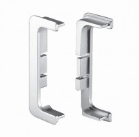 TULIP Gola profile end cap C - open, stainless steel imitation R+L