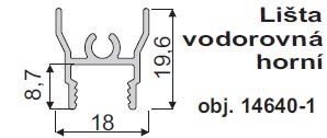 IC-upper guide rail 10mm 5m silver