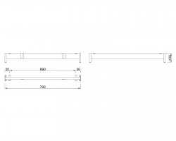 MILADESIGN Desk base low Mobilar M6208-K white