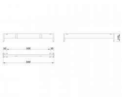 MILADESIGN Desk base low Mobilar M6207-K white