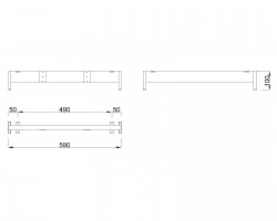 MILADESIGN Desk base low Mobilar M6206-K white